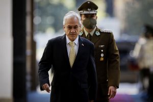 Presidente Sebastián Piñera en el Palacio de La Moneda. Foto: Agencia Uno.