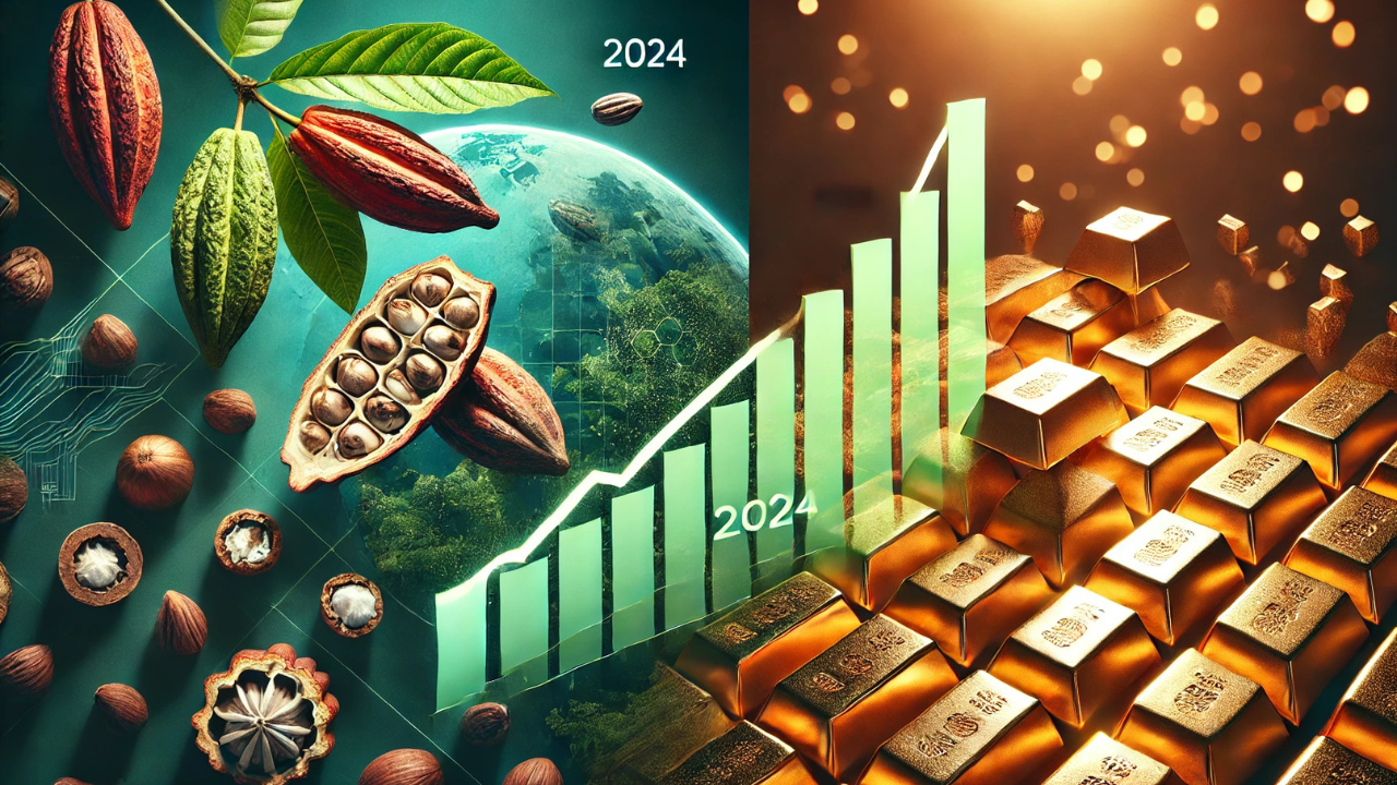 El cacao y el oro brillan como los commodities más rentables del año 2024