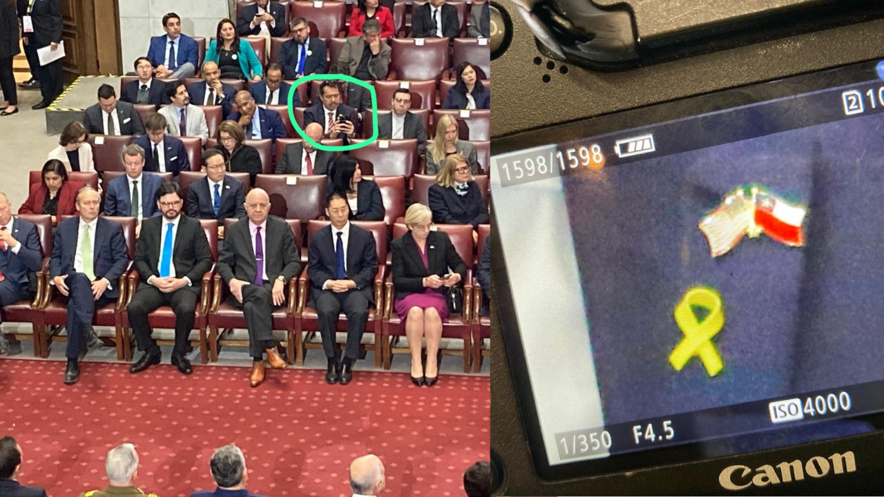 Cuenta Pública: Representante de EE.UU. asiste con pin en apoyo a liberación de rehenes israelíes en Gaza