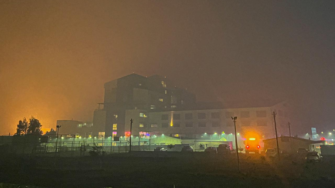 Incendio forestal Lirquen, hospital.