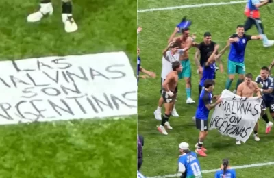 Casa Blanca defiende a selección argentina tras polémica por pancarta reivindicando las Malvinas
